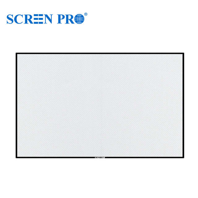 SCREEN PRO 84 Inch~200 Inch 8K UHD Home Theater ultra Thin Fixed Frame Woven Acoustic Sound Transparent Projection Screens