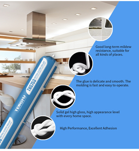 300ml White <strong>Coloured</strong> Clear Caulking Good Adhesive Transparent Good Mildew Resistant Kitchen Sink and Bathroom 100% <strong>Silicone</strong> - Product Image 1