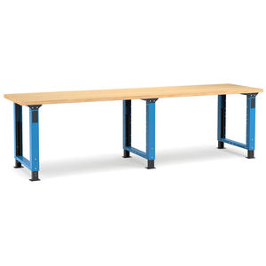 Établi réglable Fami Master 300cm en bleu avec dessus en bois - Product Image 1