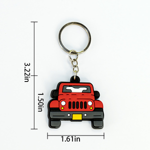 <span class=keywords><strong>Porte</strong></span>-clés de dessin animé 2026 en PVC souple, mignons modèles camion, avion, train, excavatrice, pour enfants, pendentifs de sac à dos, cadeaux - Product Image 4