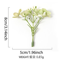 Fleur d'hortensia artificielle réaliste en soie pour pince à cheveux DIY, accessoire de coiffure de mariage, petit bouquet style Ins