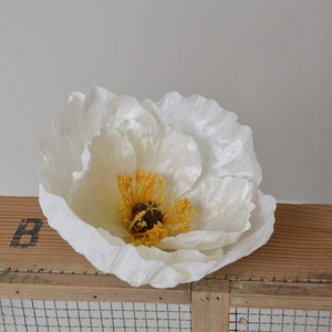 Fiori Artificiali Floson di Papaveri in Seta Goffrata, Grandi Fiori da 14 cm - Decorazioni Creative Fatte a Mano per DIY, Fotografia e Sfondi per Matrimoni - Product Image 3
