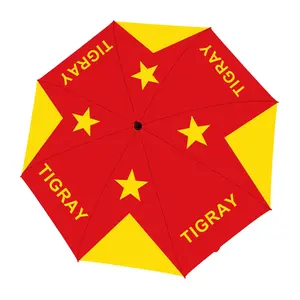 Kunden spezifischer Druck großer Regenschirm mit Logo Flag Golf Regenschirm