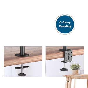 Với kẹp và Grommet cho 13-27 "<span class=keywords><strong>LCD</strong></span> Màn hình LED có thể điều chỉnh màn hình kép Màn hình xoay kim loại bàn Monitor núi - Product Image 2