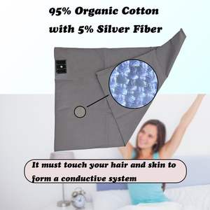 95% <span class=keywords><strong>coton</strong></span> + 5% argent mise à la terre drap de lit <span class=keywords><strong>taie</strong></span> d'oreiller avec cordon conducteur reine taille 51*76cm - Product Image 4