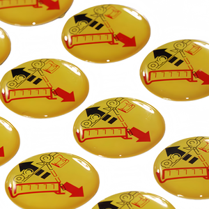 מדבקות לוגו שרף אפוקסי בהתאמה אישית - מדבקות ממותגות זוהרות ניאון לזיהוי מוצרים - Product Image 2