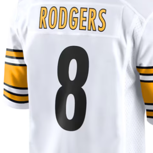 Siap untuk dikirim kualitas terbaik Aaron Rodgers hitam/emas bordir Jersey sepak bola Amerika - Product Image 4