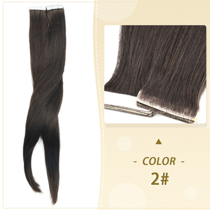 Extensions de cheveux à bandes adhésives de luxe, double épaisseur, cuticules alignées, 100% cheveux humains Remy originaux, trame fine, cheveux raides, couleur personnalisée - Product Image 5