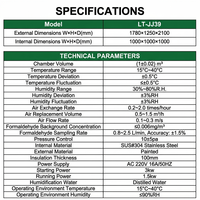 Factory Price 1m³ Digital Display Formaldehyde Climate Chamber Environmental Test Equipment for Building Materials