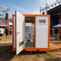 Salle de bain et toilettes portables de luxe extérieures en panneaux sandwich préfabriqués durables, écologiques et faciles à installer pour hôpitaux et parcs