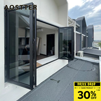 Ventanas Plegables de Aleación de Aluminio Insonorizadas con Apertura Horizontal y Rotura Térmica Anodizadas