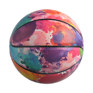 Ballon de basketball en PU de qualité supérieure, couleur dégradée, logo personnalisé, style streetwear, <span class=keywords><strong>cadeau</strong></span> pour les jeunes - Product Image 5