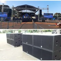 Système Audio en gros, double caisson de basses de 18 pouces, puissant boîtier de haut-parleurs de scène Dj en plein air