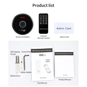 Sistema de control de acceso Biométrico a prueba de agua con huella dactilar Metal negro Tuya Wifi ISO 14443A 125Khz Lectores de tarjetas - Product Image 5