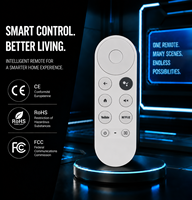 Nouvelle télécommande intelligente Google TV Streamer 2026, 13 touches, blanche, piles AAA, code d'apprentissage 433 MHz, avec boutons Netflix et YouTube