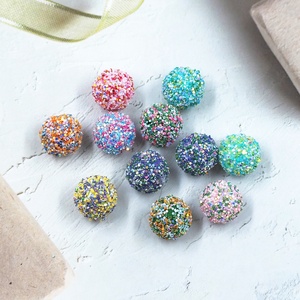 High Quality Best Selling Jewelry Making DIY Charms Bracelets Handicrafts 20mm Round Acrylic <b>Bead</b> - Product Image 2