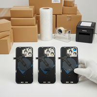 Cristal Trasero de Fábrica (Reparación Rápida) para iPhone 14 Plus 15 Pro Max, Tapa de Batería Original con Reemplazo de Lente de Cámara Inalámbrica