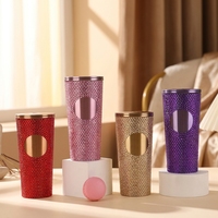 Bouteille d'eau tendance 2026, virale et scintillante |   Gobelet isotherme de luxe 17 oz orné de diamants |   Articles de fête esthétiques pour boissons