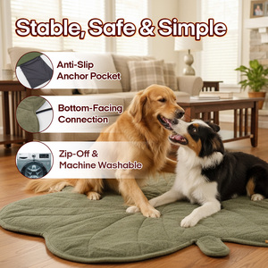 Tapis chauffant pour animaux de compagnie en forme de feuille en gros nouveau coussin d'hiver pour chats chiens vente chaude personnalisée - Product Image 2