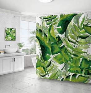 <span class=keywords><strong>Rideau</strong></span> <span class=keywords><strong>de</strong></span> <span class=keywords><strong>douche</strong></span> moderne imprimé en 3D forêt jungle tropicale Design populaire avec feuilles botaniques fleurs polyester pour toutes les saisons - Product Image 6