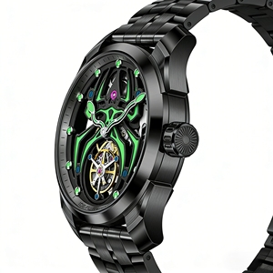 Reloj Knight 6802 con Logotipo Personalizado, Diseño Esqueleto, Deportivo, de Lujo, Movimiento Tourbillon Miyota, Automático, Resistente al Agua, con Manecillas Luminosas - Product Image 5
