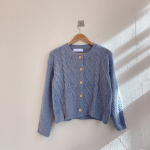 Bộ Đồ Hai Mảnh Mùa Thu Đông Áo Len Cardigan Cổ Tròn Họa Tiết Vải Lanh + Váy Hông Túi Cạp Cao Trang Phục Nữ - Product Image 4