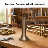 Custom Precision Brass Deep Drawn Spinning Flared Trumpet Bell Parts Musical Instruments OEM Service