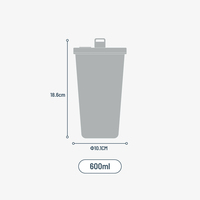 Gobelet isotherme en acier inoxydable à double paroi avec couvercle à paille escamotable, anti-fuite, bouteille d'eau portable de voyage OEM