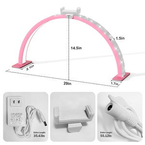 Wall Mounted Nail Lamp <b>Kit</b> Half Moon UV LED Manicure Light With Stand Phone Holder Base Accessories - Product Image 4