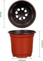 Pot pembibitan plastik 4 ", Pot tanaman plastik, Pot mulai biji merah, wadah tanaman bunga 110 buah