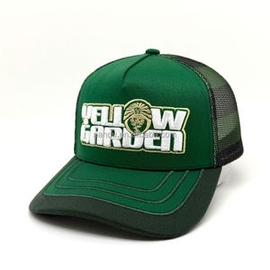 Casquette Trucker 5 Panneaux Personnalisée Broderie 3D Multicolore Contour Vert Coton Avant Maille Camouflage Arrière Réglable Snapback - Product Image 1