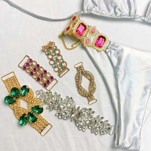 ชุดว่ายน้ำผู้หญิงแบบกำหนดเอง 3 มิติ ชุดชายหาดเซ็กซี่ ชุดบิกินี่คริสตัลเพชร ชุดว่ายน้ำหรูหราแบบสองชิ้น - Product Image 4