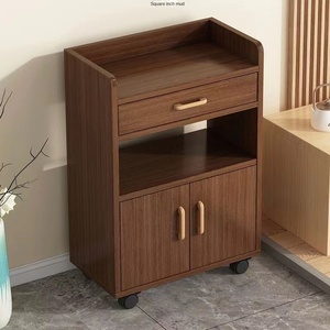 Modern Style Tea Cabinet Wheels <strong>Small</strong> Mobile Kitchen <strong>Storage</strong> <strong>Cupboard</strong> for Microwave Oven Tea Table Sideboard Household <strong>Storage</strong> - Product Image 1