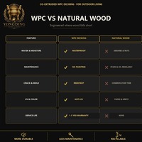 Planches de terrasse WPC semi-capsulées co-extrudées pour extérieur 150mmx23mm, modernes, lisses, écologiques, imperméables pour jardin, patio, cour et terrasse