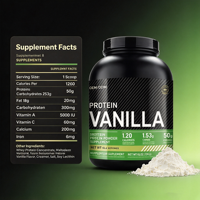 Poudre de protéines de lactosérum avec logo personnalisé, gain de masse, supplément nutritionnel sportif pour l'entraînement en salle de sport