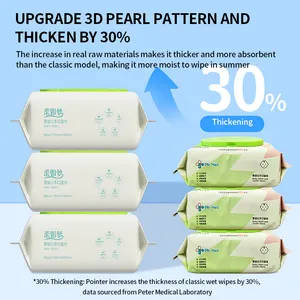 2024 Lenços umedecidos para bebês Lenços naturais para bebês, lenços umedecidos com água orgânica macia