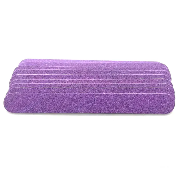 Lime à ongles jetable en bois violet 80/100, taille moyenne 13cm, pas cher