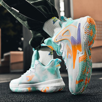 Chaussures de basket-ball d'entraînement en plein air, coupe haute, dessus en mesh respirant, semelle en caoutchouc antidérapante, absorption des chocs, chaussures de sport