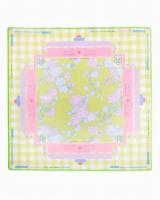 Tapis de Mahjong Turquoise 31,5 Pouces, Motif Floral Singes et Tigres Blancs, Antidérapant, Pliable, Portable, Écologique, Motif Jungle, Luxe Moderne