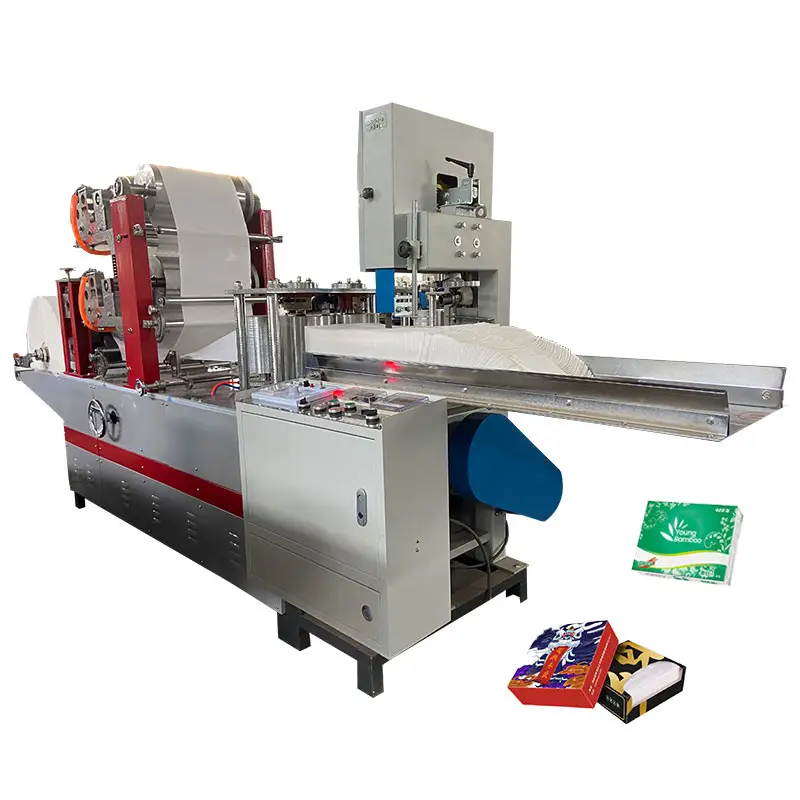 Máquina de impresión y repujado de servilletas/Máquina plegadora de pañuelos de servilletas de impresión en color automática