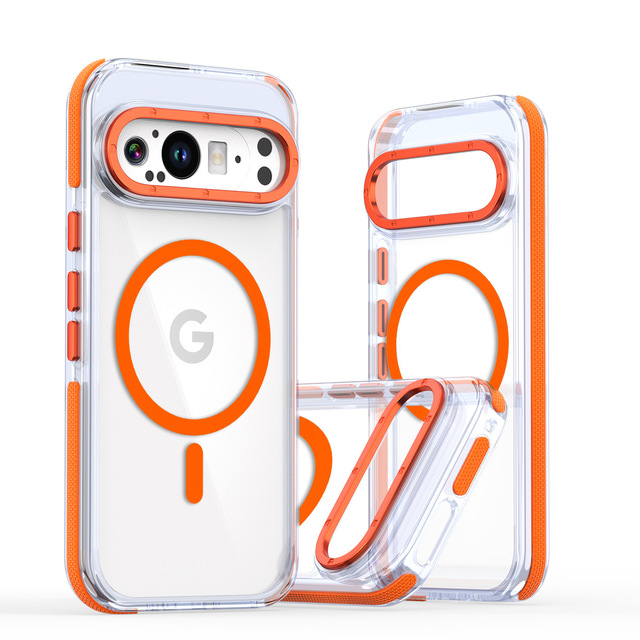 For Google Pixel 10 Pro XL 9 Mobile Phone Case Luxury Transparent Color Sides Magnetic Suction Wireless Charging Phone Cover