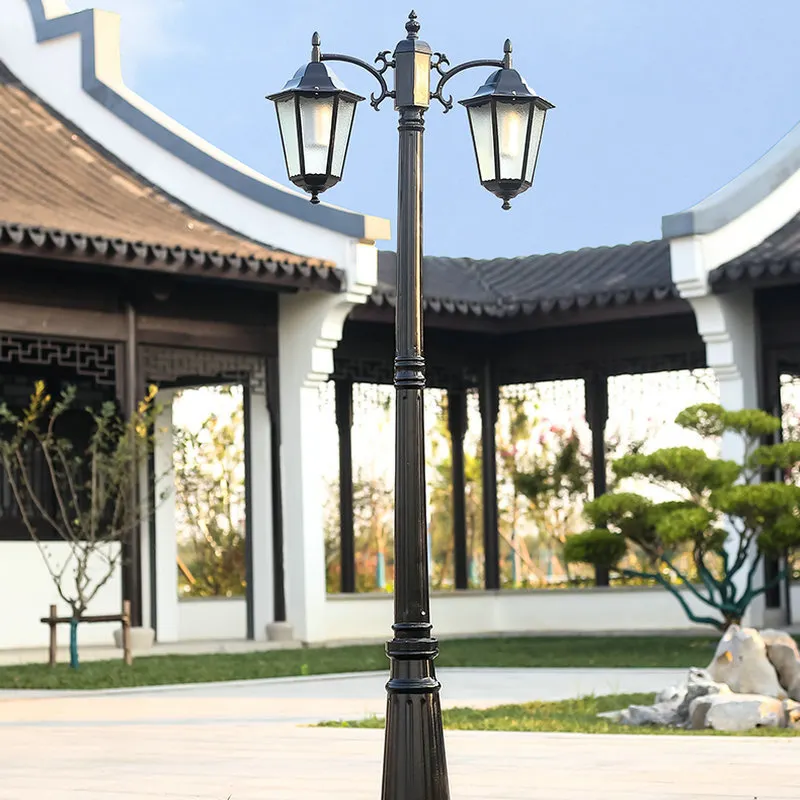 Fabrication professionnelle extérieur décoratif Antique en fonte lampadaire LED jardin pôle lumière