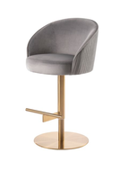 Tabouret de bar moderne à hauteur réglable pivotant avec repose-pieds en velours, chaise de comptoir, mobilier de salle à manger, salon, hôtel, fête, bar, îlot