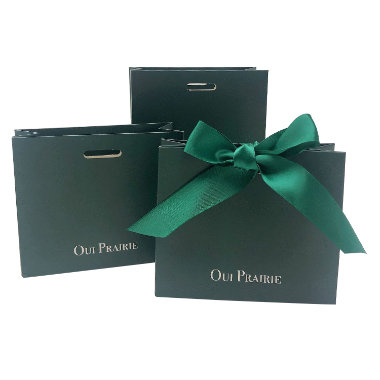 Wholesale Ribbon Handle Custom Design Printed logo Luxury Shopping Gift Customize Paper Bag