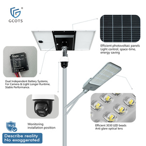 IP65 Waterproof <b>Solar</b> Street <b>Lights</b> Outdoor with CCTV Camera Dual Supply <b>System</b> for Outdoor Security Monitoring in Private Areas - Product Image 2