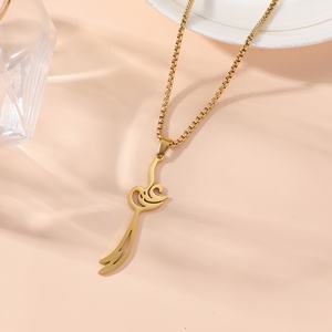 Collana con Pendente a Forma di <span class=keywords><strong>Spada</strong></span> Scimitarra Zulfiqar, Ispirazione Islamica Araba, in Acciaio Inossidabile, Gioielli di Moda all'Ingrosso - Product Image 5