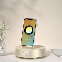 Draadloos opladen USB Oplaadbaar voor V5.1 Luidspreker Wekker Radio Omgevings-LED-licht Bureaulamp Nachtlampje-2000mAh