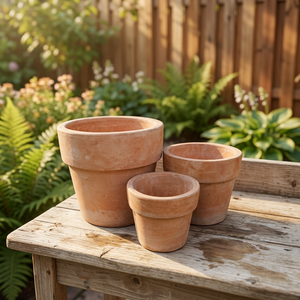 Ventes en gros de jardinières d'extérieur de style terre cuite, design rond pour la décoration de la maison et du jardin, projets de patio et de paysage. - Product Image 1