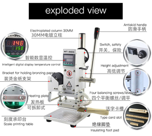 Da của nhãn hiệu máy dập nóng, 10x13 cm tấm sưởi ấm, kỹ thuật số kiểm soát nhiệt độ - Product Image 2