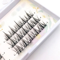 Faux-cils sectionnels de haute qualité, triple rangée de poils de fée et de démon